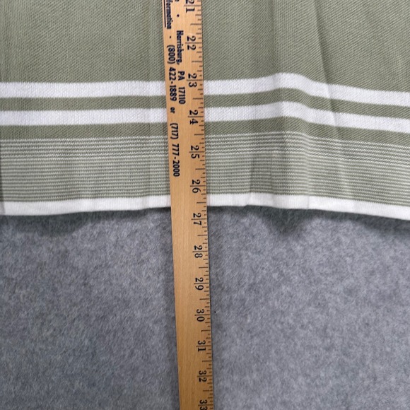 Express Mens Sage Green Geometric Knit Button Front Polo Shirt Large 03986692 - Picture 5 of 8